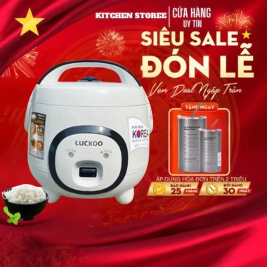 Nồi Cơm Điện CUCKOO 1L-1,8L 700W Nắp Gài Hình Lợn, Tráng Men Siêu Chống Dính - Giá Ưu Đãi 319.000₫