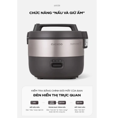 Nồi cơm điện Cuckoo 3.06L CR-1.755/KBBKCRVN - Hàng chính hãng, giảm giá 1.950.000