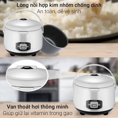 Nồi Cơm Điện Cuckoo CR-1.055B 1.8L - Hợp Kim Nhôm Chống Dính, 2 Mâm Nhiệt 650W, Dễ Vệ Sinh, Giá Ưu Đãi 1.399.000 VND