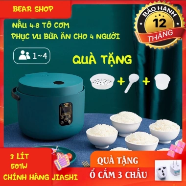 Nồi Cơm Điện Đa Năng 3L Jiashi Hẹn Giờ, Bảo Hành 12 Tháng, Giảm 6% Mã ELHA22 280.000₫