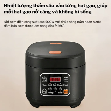 Nồi cơm điện đa năng OOKAS 6L 220V, chảo chống dính - Tiết kiệm thời gian, nấu nhanh, dung tích lớn