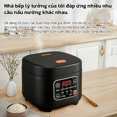 Nồi cơm điện đa năng OOKAS 6L 220V, chảo chống dính - Tiết kiệm thời gian, nấu nhanh, dung tích lớn