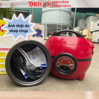 Nồi cơm điện Drigo D2 0.8L chính hãng - Mini 1 người, phù hợp học sinh sinh viên, bảo hành 12 tháng, giá 440.000₫