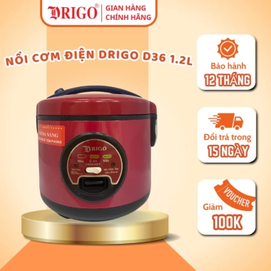 Nồi cơm điện DRIGO D32 1.8L - Lòng nồi dày dặn, Bảo hành 12 tháng, Giá chỉ 699.000₫
