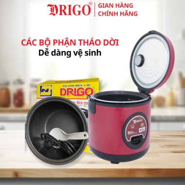Nồi cơm điện DRIGO D32 1.8L - Lòng nồi dày dặn, Bảo hành 12 tháng, Giá chỉ 699.000₫ 3 Nồi cơm điện DRIGO D32 1.8L - Lòng nồi dày dặn, Bảo hành 12 tháng, Giá chỉ 699.000₫ 3