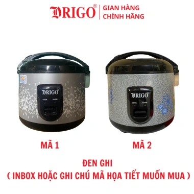 Nồi cơm điện DRIGO D9 1.8L - Lòng nồi dày dặn, bảo hành 12 tháng, giá ưu đãi 434.500₫