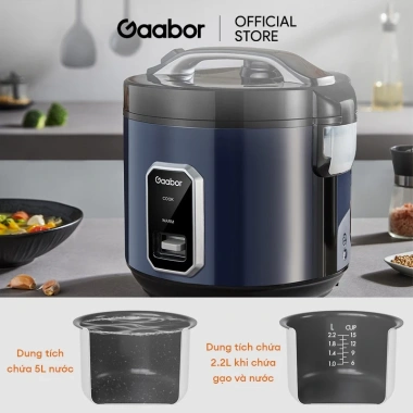 Nồi cơm điện Gaabor RC50M-BE01A 5L 700W đa năng, điều nhiệt nhanh, chỉ 609.000₫