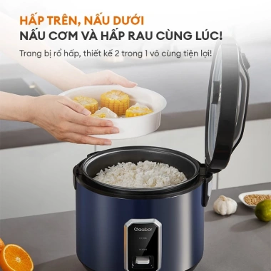 Nồi cơm điện Gaabor RC50M-BE01A 5L 700W đa năng, điều nhiệt nhanh, chỉ 609.000₫
