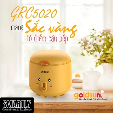 Nồi cơm điện Goldsun GRC5.020 1L - Giá rẻ, chống dính Mỹ, siêu bền, giảm còn 599.000 VND