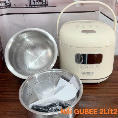 Nồi cơm điện GUBEE Nhật Bản Inox 304 đa dung tích 1-2.2L kèm vỉ hấp GB28 - Giá ưu đãi 1,100,000 VND 4 Nồi cơm điện GUBEE Nhật Bản Inox 304 đa dung tích 1-2.2L kèm vỉ hấp GB28 - Giá ưu đãi 1,100,000 VND 4