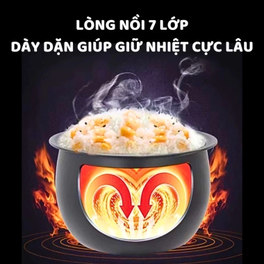 Nồi cơm điện Guckdo chính hãng mini, nấu nhanh, tiết kiệm cho sinh viên và gia đình