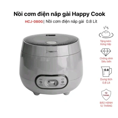 Nồi Cơm Điện Happy Cook HCJ-120G 1.2L Bảo hành 1 năm Giá ưu đãi 595.000 VND