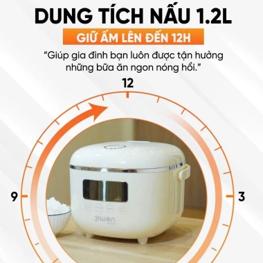 Nồi Cơm Điện Jiwon JW-34F 500W 1.2L Đa Chức Năng Tách Đường - Giá 1.035 Triệu