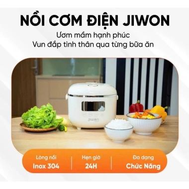 Nồi Cơm Điện Jiwon JW-34F 500W 1.2L Đa Chức Năng Tách Đường - Giá 1.035 Triệu