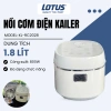 Nồi cơm điện Kailer KL‑RC2.028 inox 304 lòng vân lục giác, hẹn giờ, giữ ấm 12h, giá 1.99 triệu
