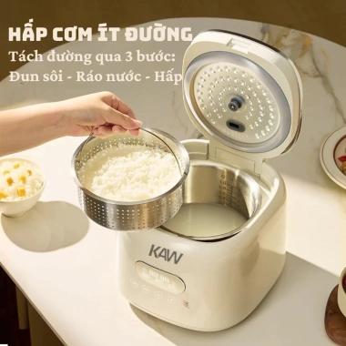Nồi cơm điện KAW 3L 2-3 người 400W tỏa nhiệt đều, nấu nhanh - Giá ưu đãi 1,102,000 VND