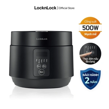 Nồi cơm điện Lock&Lock Compact 1.2L đen - Tiết kiệm 236k, giá chỉ 1.18 triệu