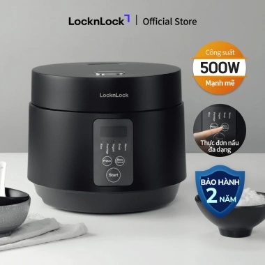 Nồi cơm điện Lock&Lock Compact 1.2L đen - Tiết kiệm 236k, giá chỉ 1.18 triệu