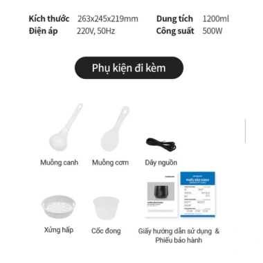 Nồi cơm điện LocknLock 1.2L - 5 chế độ, dây điện tháo rời, ưu đãi 1.179.750 VND - T2Cmall