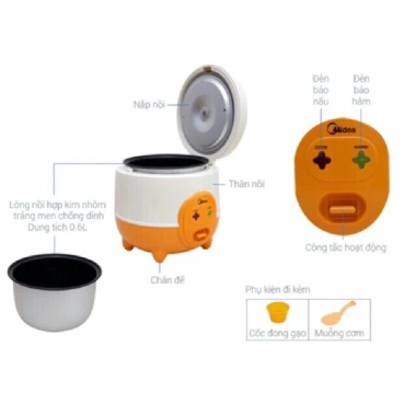 Nồi cơm điện Midea CM06SA/CM06SD 6L - Tiết kiệm năng lượng, công nghệ siêu tốc, chỉ 565.000đ 7