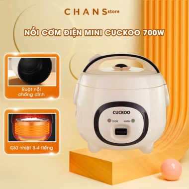 Nồi Cơm Điện Mini 1.2L CUCKOO 700W, Nắp Gài Hình Lợn, Chống Dính, Giữ Ấm, Giá Ưu Đãi 259k