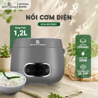 Nồi Cơm Điện Mini 1.2L SMARTCHOICE SCG-RC3.001 - Ceramic Chống Dính Siêu Bền, Giá 755.000₫ 2 Nồi Cơm Điện Mini 1.2L SMARTCHOICE SCG-RC3.001 - Ceramic Chống Dính Siêu Bền, Giá 755.000₫ 2
