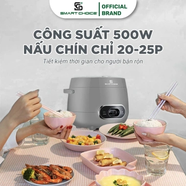 Nồi Cơm Điện Mini 1.2L SMARTCHOICE SCG-RC3.001 - Ceramic Chống Dính Siêu Bền, Giá 755.000₫ 5 Nồi Cơm Điện Mini 1.2L SMARTCHOICE SCG-RC3.001 - Ceramic Chống Dính Siêu Bền, Giá 755.000₫ 5