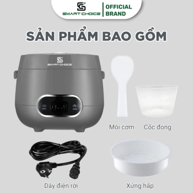 Nồi Cơm Điện Mini 1.2L SMARTCHOICE SCG-RC3.001 - Ceramic Chống Dính Siêu Bền, Giá 755.000₫