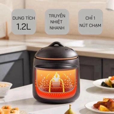 Nồi Cơm Điện Mini Chigo 1.2L Chính Hãng - Đa Năng Nấu Cơm, Hầm, Cháo, Hấp, Luộc, Giá 199.000đ