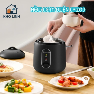 Nồi Cơm Điện Mini CHIGO 1.2L Chống Dính, Nấu Hầm Súp Cháo cho 2 Người - 199k