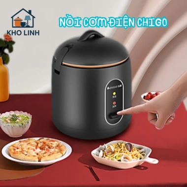 Nồi Cơm Điện Mini CHIGO 1.2L Chống Dính, Nấu Hầm Súp Cháo cho 2 Người - 199k