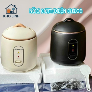 Nồi Cơm Điện Mini CHIGO 1.2L Chống Dính, Nấu Hầm Súp Cháo cho 2 Người - 199k