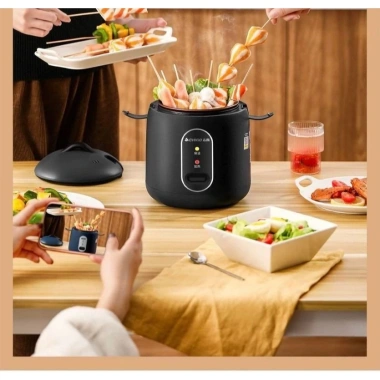 Nồi cơm điện mini Chigo 1.2L đa năng hầm kho nấu cháo xào nhanh giá 284.700₫