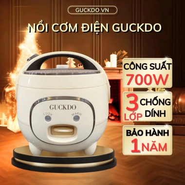 Nồi cơm điện mini Guckdo chính hãng - Nấu nhanh 15' chuẩn vị, lòng nồi chống dính 3 lớp