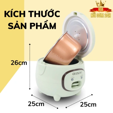 Nồi cơm điện mini Guckdo chính hãng - Nấu nhanh 15' chuẩn vị, lòng nồi chống dính 3 lớp 5 Nồi cơm điện mini Guckdo chính hãng - Nấu nhanh 15' chuẩn vị, lòng nồi chống dính 3 lớp 5