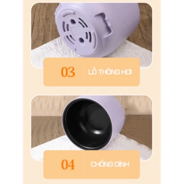 Nồi Cơm Điện Mini Kuxin 4 Chế Độ 800W 1.8L Nấu Cơm Chiên Xào Lẩu Giá 262.000 VND