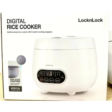 Nồi cơm điện mini LocknLock EJR326 0.8L đa chức năng - Nhanh gọn, BH 24 tháng 2 Nồi cơm điện mini LocknLock EJR326 0.8L đa chức năng - Nhanh gọn, BH 24 tháng 2