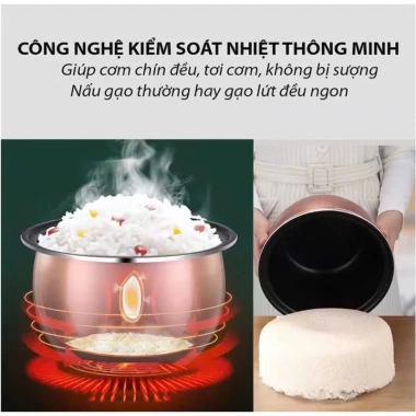 Nồi cơm điện mini Shahp 1L‑2,2L lòng nồi chống dính, nấu cơm ngon, chỉ 336.000₫