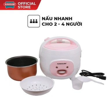 Nồi cơm điện mini SUNHOUSE 1.2L SHD8.217W Siêu tiết kiệm, nhanh gọn, giá chỉ 750.000₫ 6