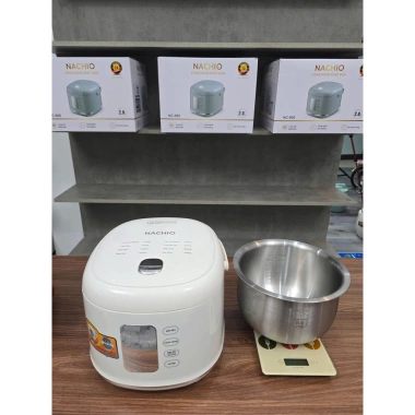 Nồi Cơm Điện Nachio Nhật Bản 304 Inox - Tách Đường Lỏng 2L, Nhiều Chế Độ Nấu, Tiết Kiệm Năng Lượng