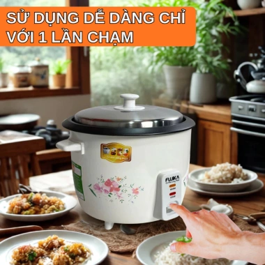 Nồi cơm điện nắp rời FUJIKA 1L‑1,8L, lớp chống dính, nấu cơm ngon, giá 373.000đ
