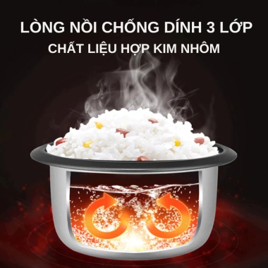 Nồi cơm điện nắp rời FUJIKA 1L‑1,8L, lớp chống dính, nấu cơm ngon, giá 373.000đ