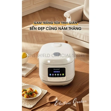 Nồi Cơm Điện Nineshield KB1.008M 1.8L Chống Dính, Giữ Ấm, Nấu Nhanh, Tiết Kiệm, Giá 929k