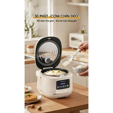 Nồi Cơm Điện Nineshield KB1.008M 1.8L Chống Dính, Giữ Ấm, Nấu Nhanh, Tiết Kiệm, Giá 929k