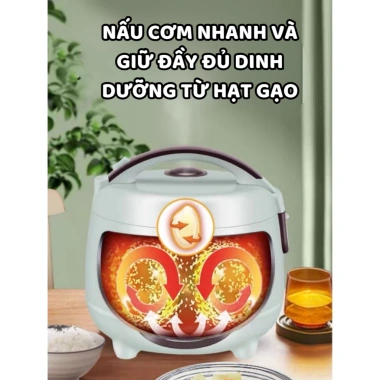 Nồi cơm điện NK MEDIA 1L‑1.8L, nấu nhanh, chống dính 3 lớp, BH 12 tháng - 389.000₫