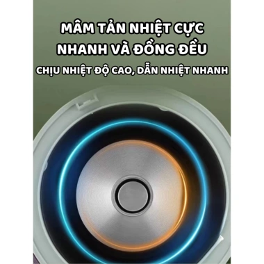 Nồi cơm điện NK MEDIA 1L‑1.8L, nấu nhanh, chống dính 3 lớp, BH 12 tháng - 389.000₫