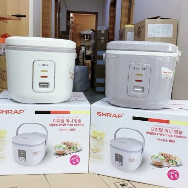 Nồi Cơm Điện Sharp 668 1.8L - Quai Xách, Nấu Cơm Ngon, Tặng Giá Hấp, Bảo Hành 12 Tháng - Giá 499.500₫