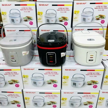 Nồi Cơm Điện SHRAP 668 1.8L - Quai cầm, lớp chống dính, nấu cơm tuyệt hảo, kèm giá hấp tiện lợi, giảm giá 495.000₫