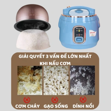 Nồi cơm điện SRAPP 1.2-1.8L công nghệ hiện đại, tiết kiệm điện, BH 12 tháng - Giá 549.000đ