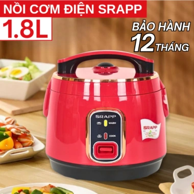 Nồi cơm điện SRAPP 1.2-1.8L thiết kế sang trọng, chống dính siêu tốt, giá chỉ 346.000 VND